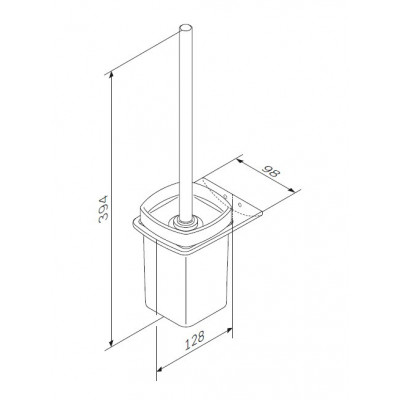 Ершик настенный хром Am.pm Inspire 2.0 A50A33400