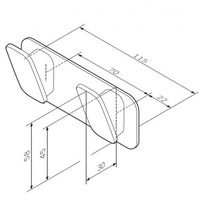 Крючок двойной хром Am.pm Inspire 2.0 A50A35600
