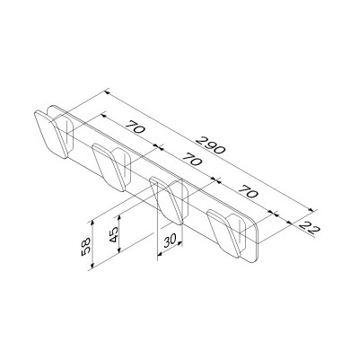 Набор крючков хром Am.pm Inspire 2.0 A50A35900