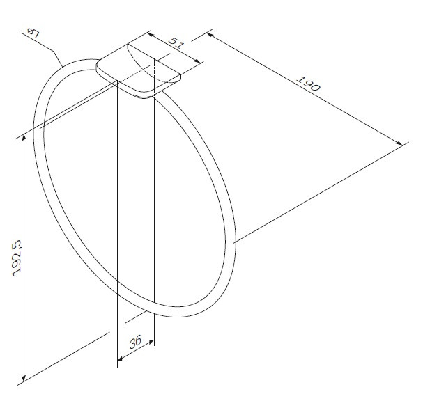Держатель полотенец кольцо хром Am.pm Inspire 2.0 A50A34400