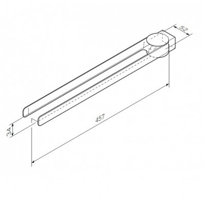 Держатель полотенец штанга хром Am.pm Inspire 2.0 A50A32600