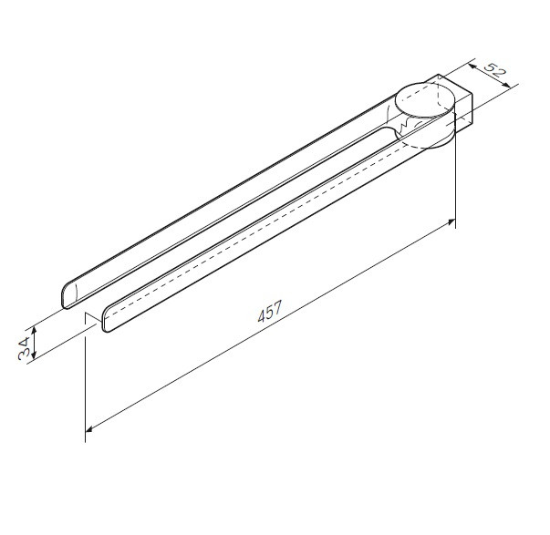 Держатель полотенец штанга хром Am.pm Inspire 2.0 A50A32600