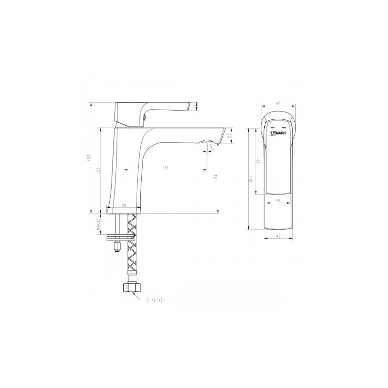 Смеситель для раковины Lemark Ursus LM7206BL