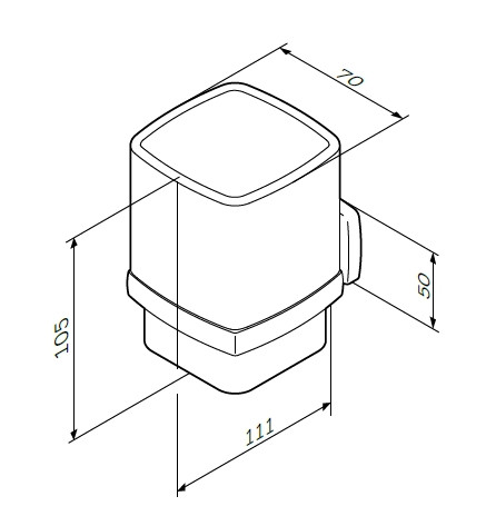 Стакан хром Am.pm Gem A9034300