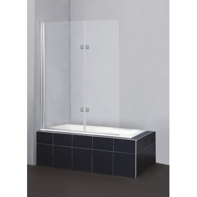 Душевая шторка 120x140 на ванну BELBAGNO SELA-V-21-120/140-P-Cr-L , стекло рифленое PUNTO, профиль хром, левое