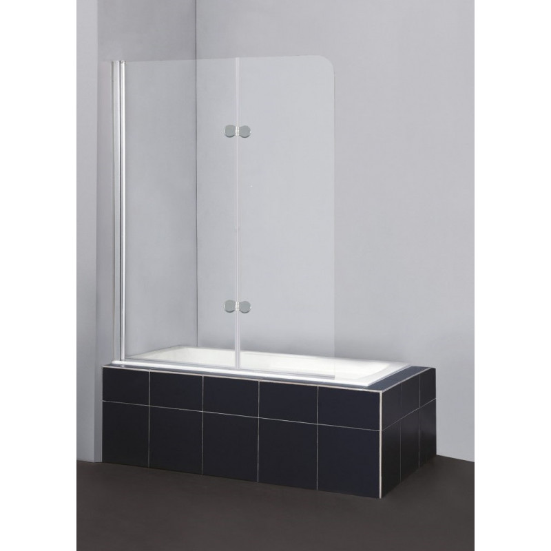 Душевая шторка 120x140 на ванну BELBAGNO SELA-V-21-120/140-P-Cr-L , стекло рифленое PUNTO, профиль хром, левое