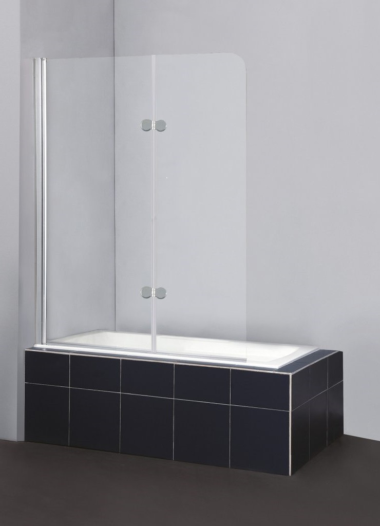 Душевая шторка 120x140 на ванну BELBAGNO SELA-V-21-120/140-P-Cr-L , стекло рифленое PUNTO, профиль хром, левое