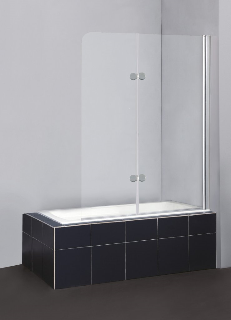 Душевая шторка 120x140 на ванну BELBAGNO SELA-V-21-120/140-P-Cr-R , стекло рифленое PUNTO, профиль хром, правое