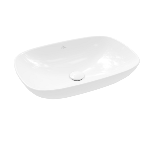 Раковина 56x38x15см Villeroy&Boch Loop&Friends, Альпийский белый CeramicPlus, с переливом, нешлифованный