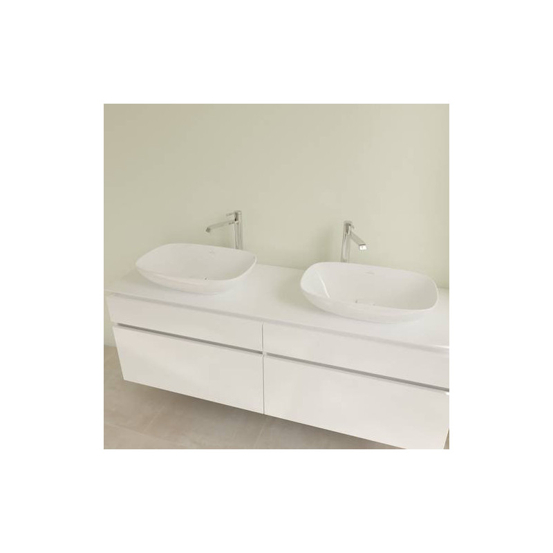 Раковина 56x38x15см Villeroy&Boch Loop&Friends, Альпийский белый CeramicPlus, с переливом, нешлифованный