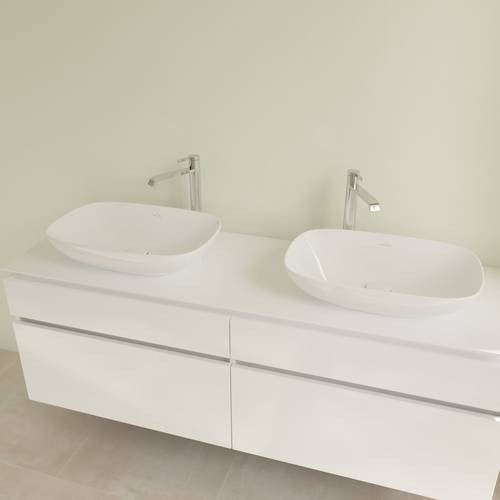 Раковина 56x38x15см Villeroy&Boch Loop&Friends, Альпийский белый CeramicPlus, с переливом, нешлифованный