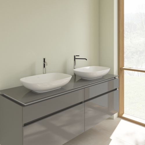 Раковина 56x38x15см Villeroy&Boch Loop&Friends, Альпийский белый CeramicPlus, с переливом, нешлифованный