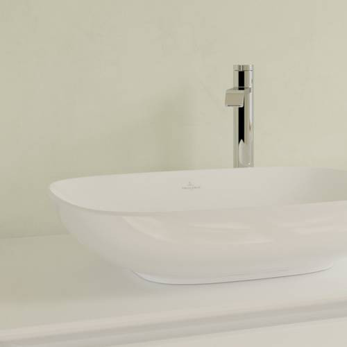Раковина 56x38x15см Villeroy&Boch Loop&Friends, Альпийский белый CeramicPlus, с переливом, нешлифованный