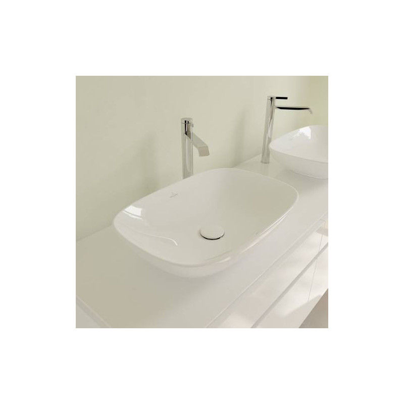 Раковина 56x38x15см Villeroy&Boch Loop&Friends, Альпийский белый CeramicPlus, с переливом, нешлифованный