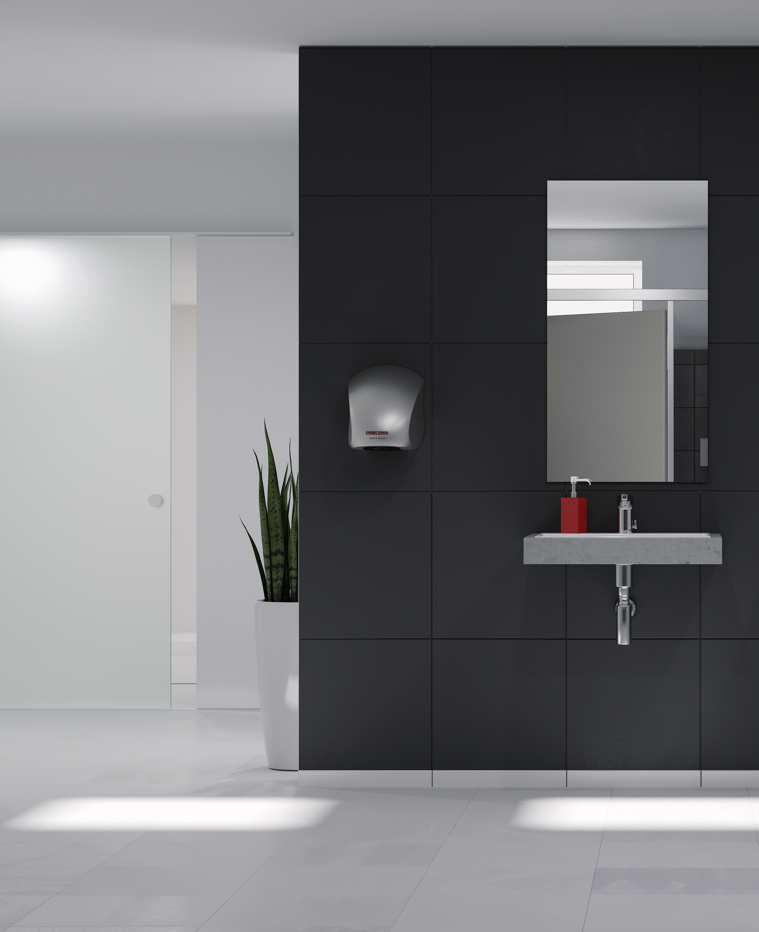 Сушилка для рук STIEBEL ELTRON Ultronic S с корпусом из алюминия, цвет нержавеющей стали