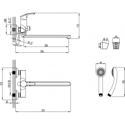 Смеситель для раковины хром Lemark Point LM1157C