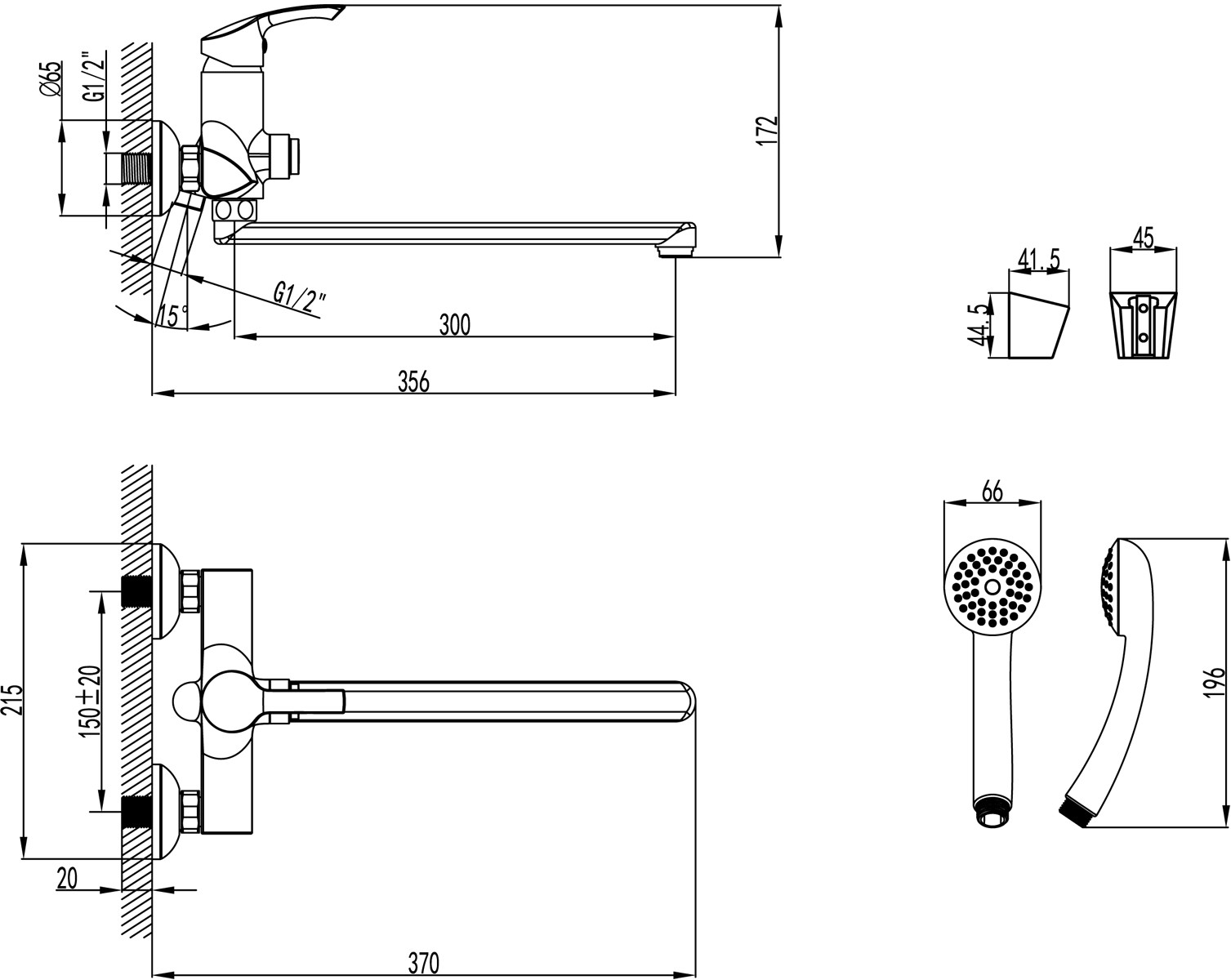 Смеситель для раковины хром Lemark Point LM1157C