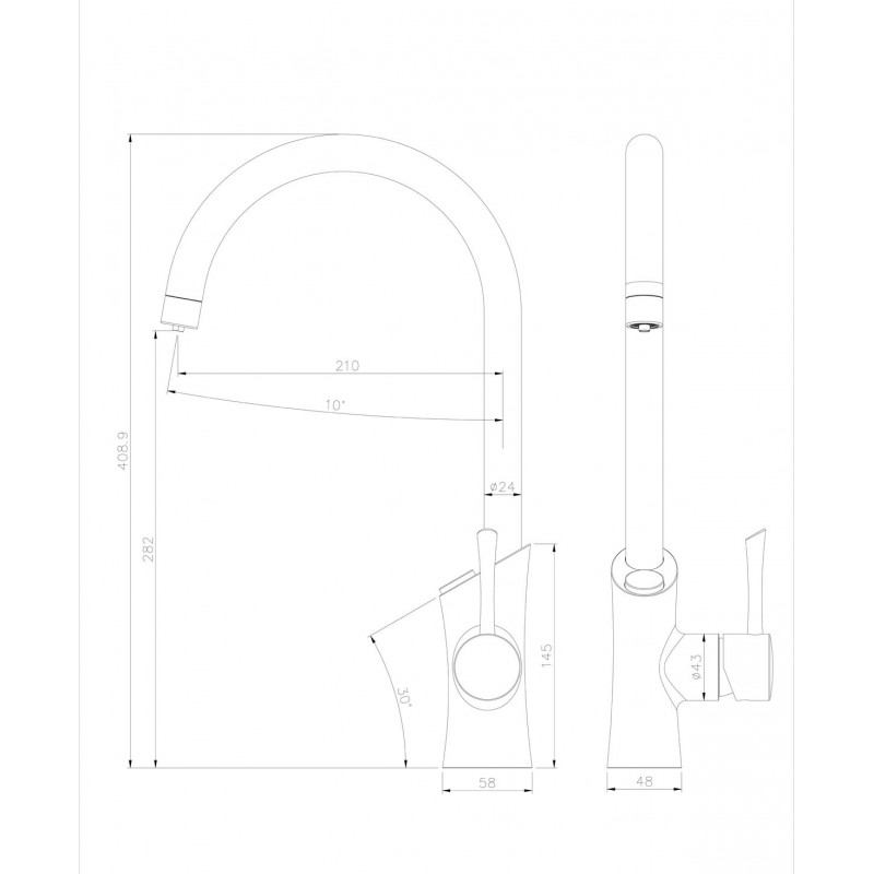 Смеситель для кухни хром Lemark Comfort LM3072C