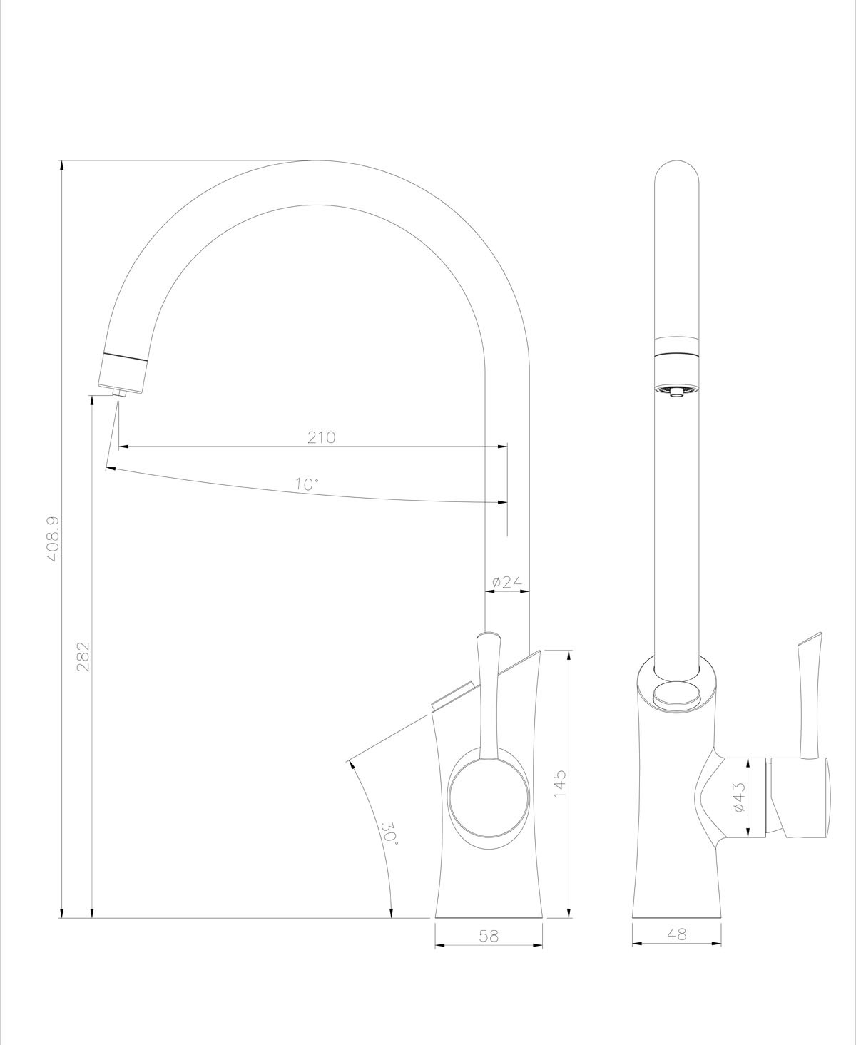Смеситель для кухни хром Lemark Comfort LM3072C