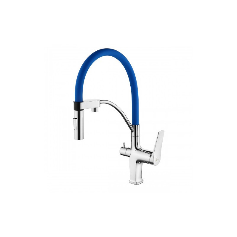 Смеситель для кухни синий/хром Lemark Comfort LM3074C-Blue