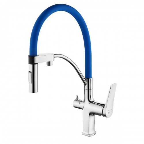 Смеситель для кухни синий/хром Lemark Comfort LM3074C-Blue