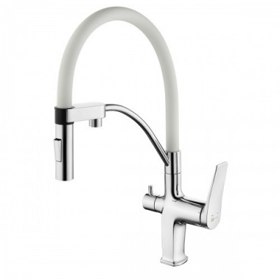 Смеситель для кухни белый/хром Lemark Comfort LM3074C-White