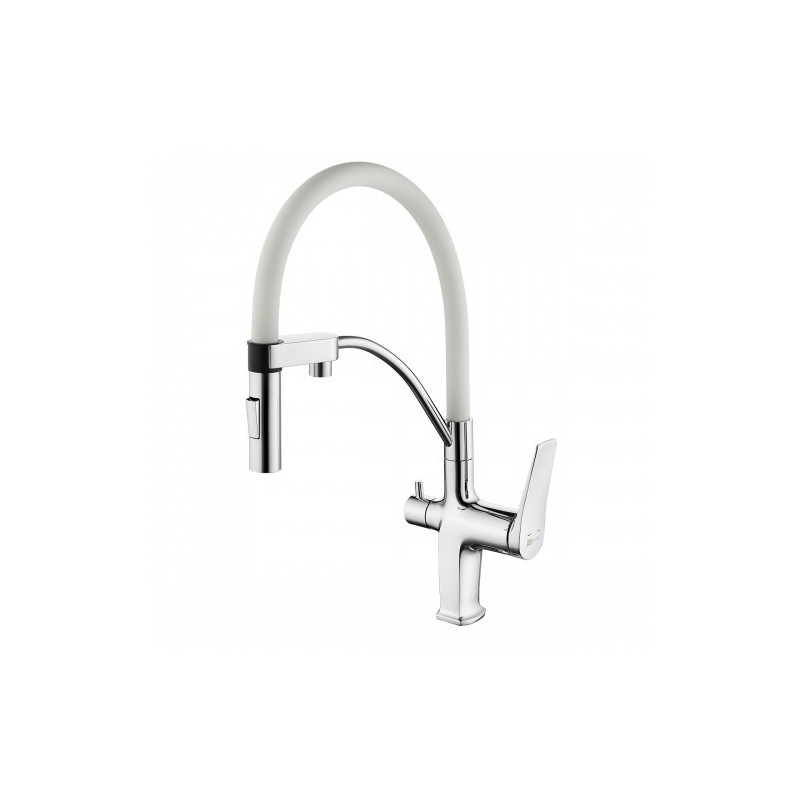 Смеситель для кухни белый/хром Lemark Comfort LM3074C-White