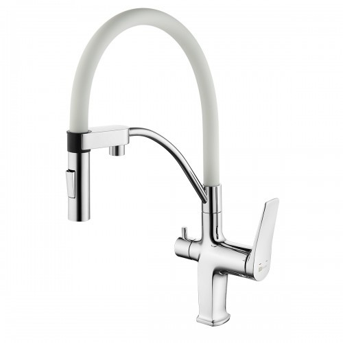 Смеситель для кухни белый/хром Lemark Comfort LM3074C-White