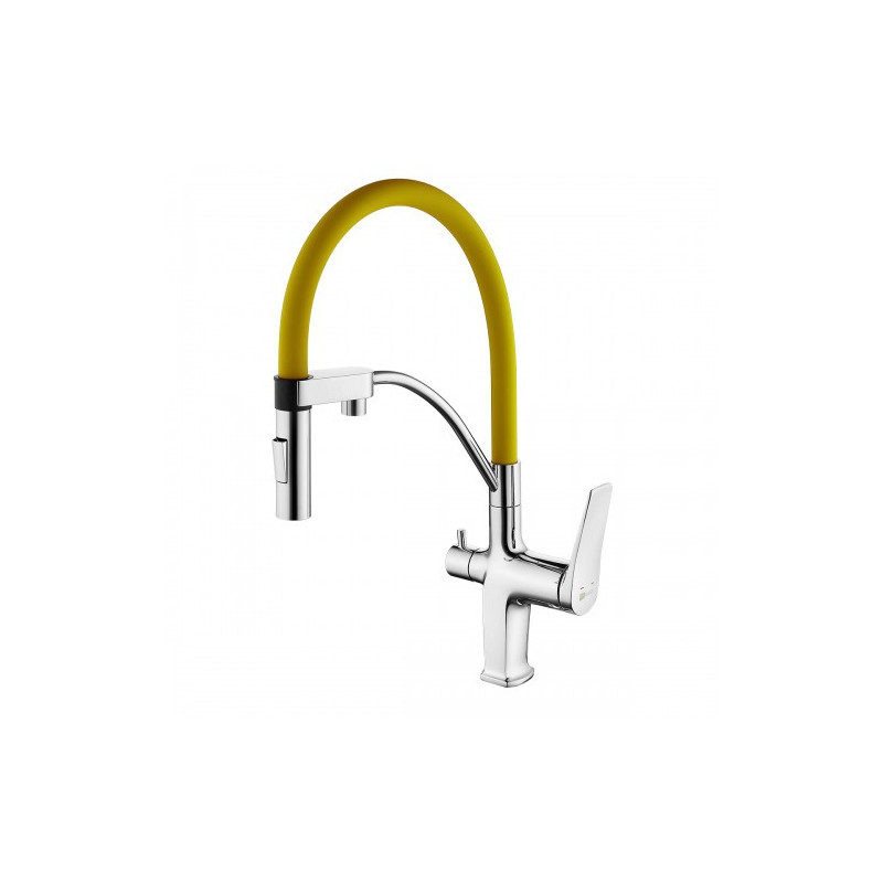 Смеситель для кухни желтый/хром Lemark Comfort LM3074C-Yellow
