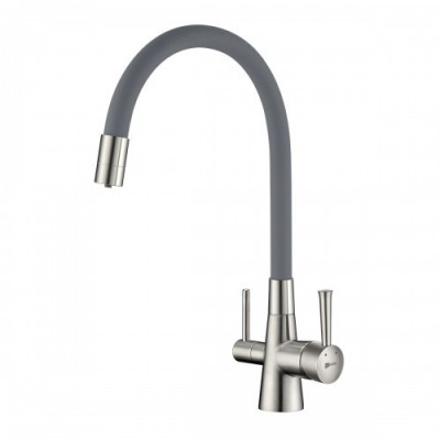 Смеситель для кухни серый/никель Lemark Comfort LM3075BN