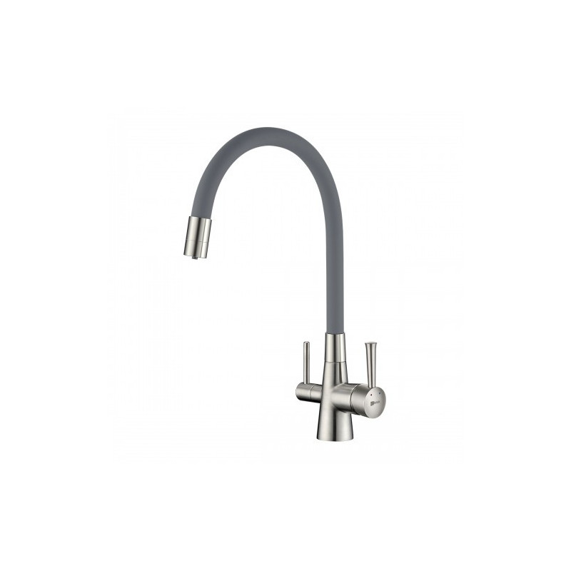 Смеситель для кухни серый/никель Lemark Comfort LM3075BN