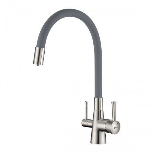 Смеситель для кухни серый/никель Lemark Comfort LM3075BN