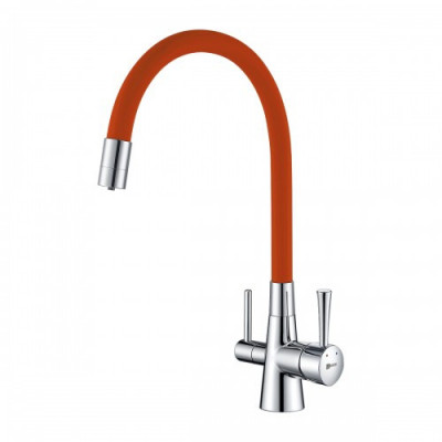 Смеситель для кухни оранжевый/хром Lemark Comfort LM3075C-Orange