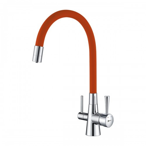 Смеситель для кухни оранжевый/хром Lemark Comfort LM3075C-Orange