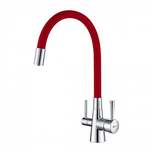 Смеситель для кухни красный/хром Lemark Comfort LM3075C-Red