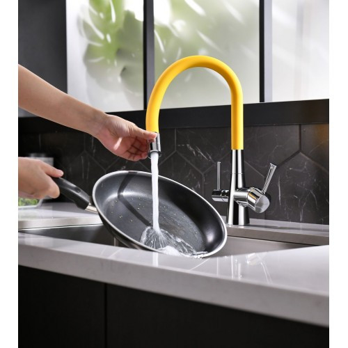 Смеситель для кухни желтый/хром Lemark Comfort LM3075C-Yellow