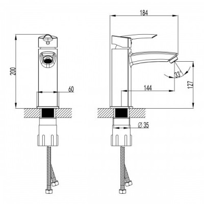 Смеситель для раковины хром Lemark Mars LM3537C