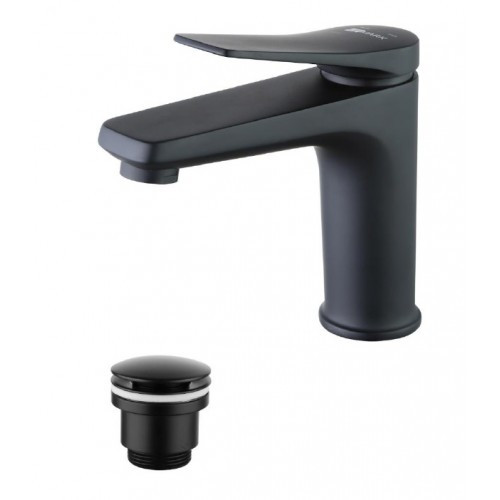 Смеситель для раковины черный Lemark Bronx LM3706BL