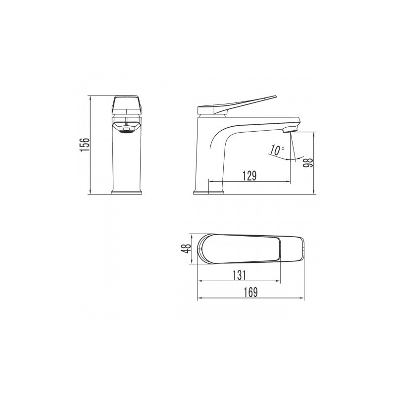 Смеситель для раковины черный Lemark Bronx LM3706BL
