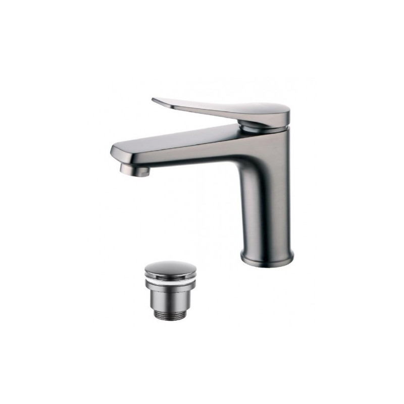 Смеситель для раковины графит Lemark Bronx LM3706GM