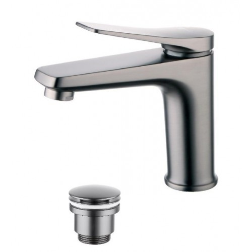 Смеситель для раковины графит Lemark Bronx LM3706GM