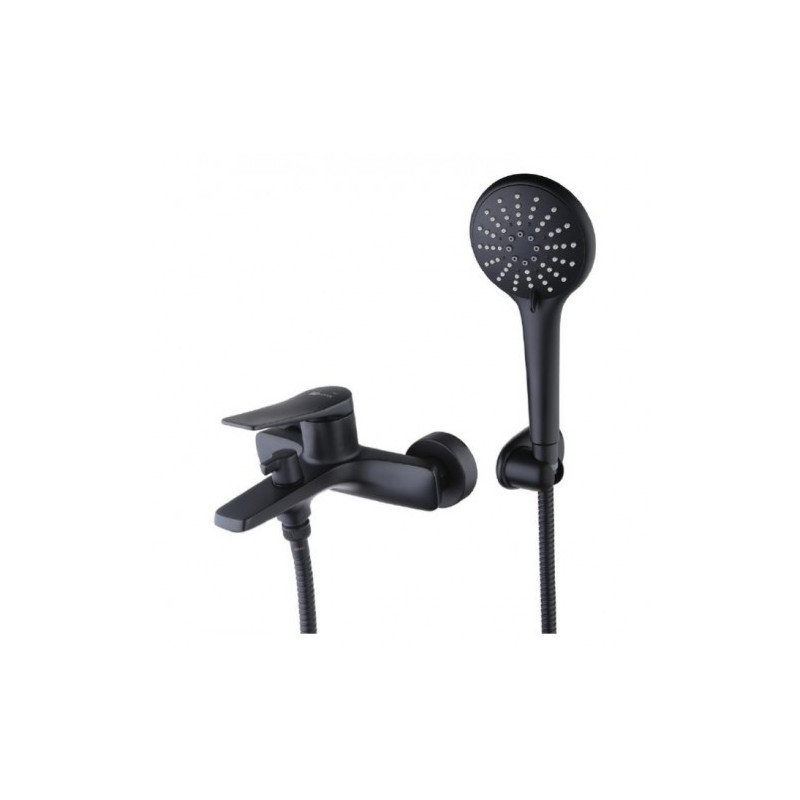 Смеситель для ванны черный Lemark Bronx LM3714BL