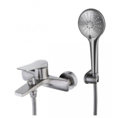 Смеситель для ванны графит Lemark Bronx LM3714GM