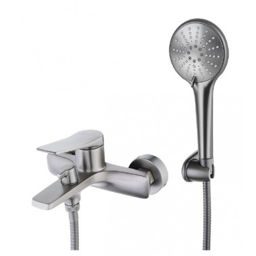 Смеситель для ванны графит Lemark Bronx LM3714GM