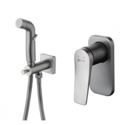 Смеситель для душа встраиваемый графит Lemark Bronx LM3719GM