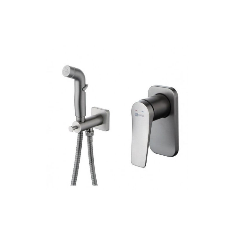 Смеситель для душа встраиваемый графит Lemark Bronx LM3719GM