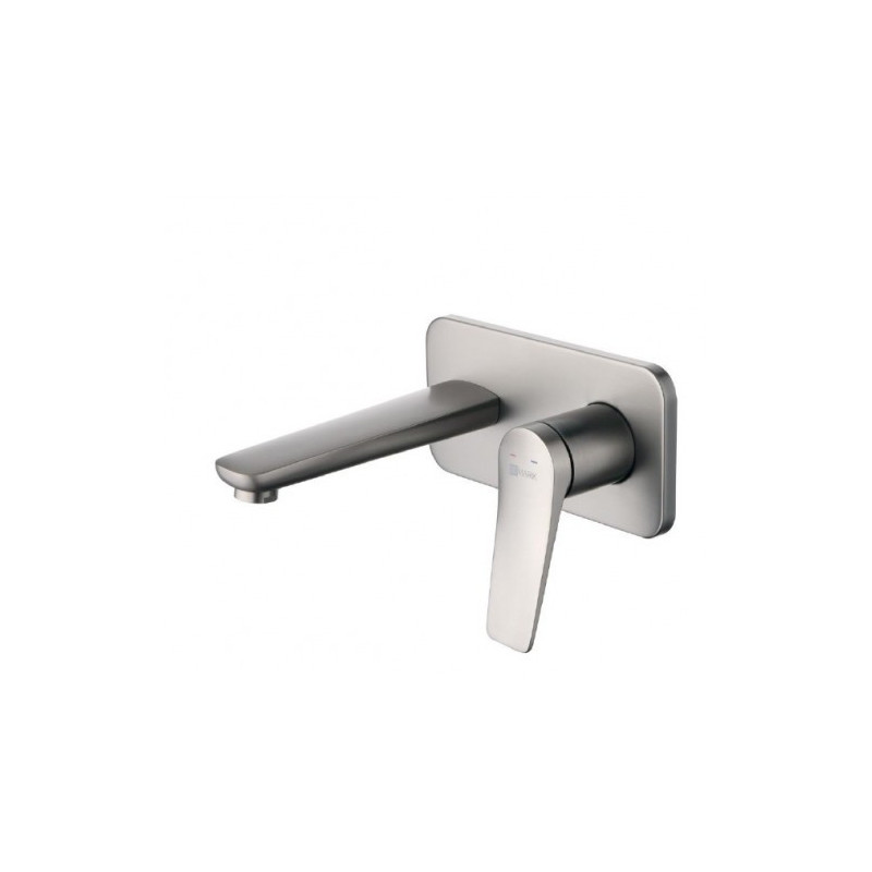 Смеситель для раковины встраиваемый графит Lemark Bronx LM3726GM