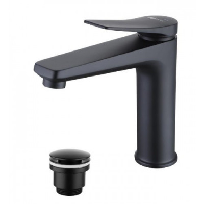 Смеситель для раковины черный Lemark Bronx LM3737BL