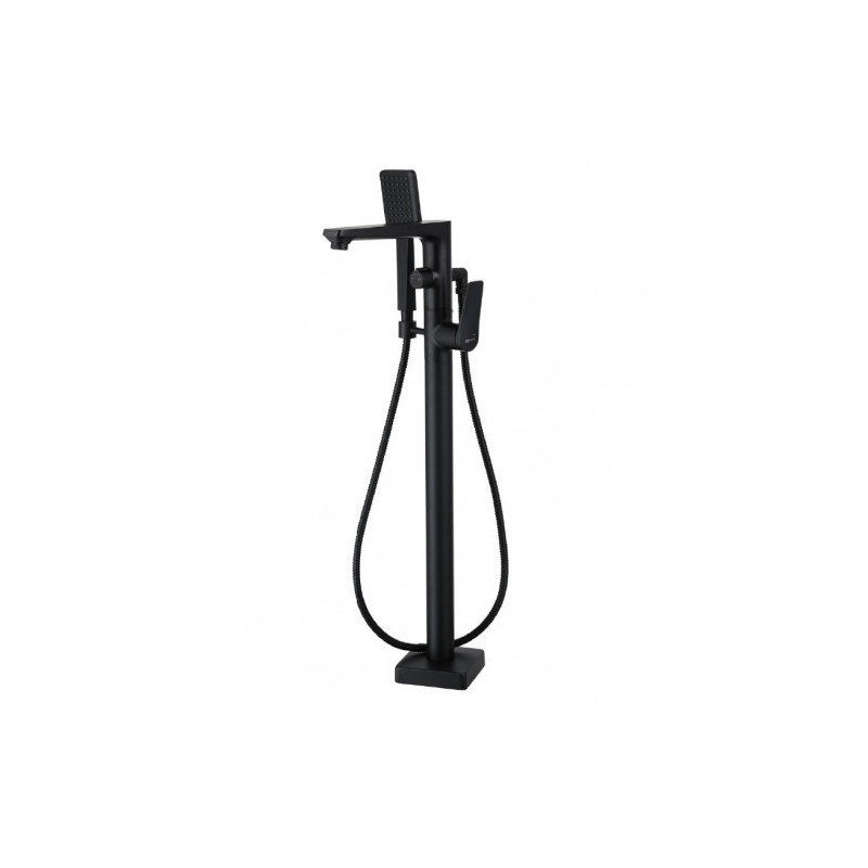 Смеситель для ванны напольный черный Lemark Bronx LM3744BL