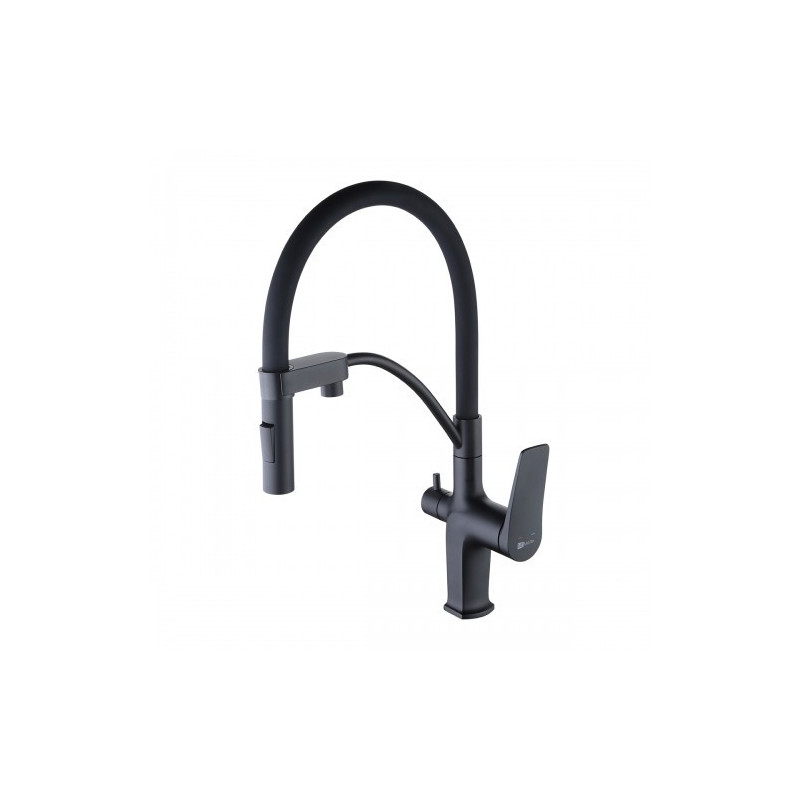 Смеситель для кухни черный Lemark Bronx LM3761BL